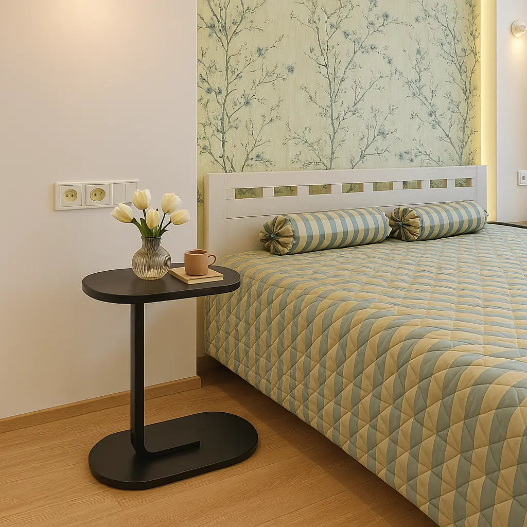 C-Shaped Sofa Side Table (Fixed Height)