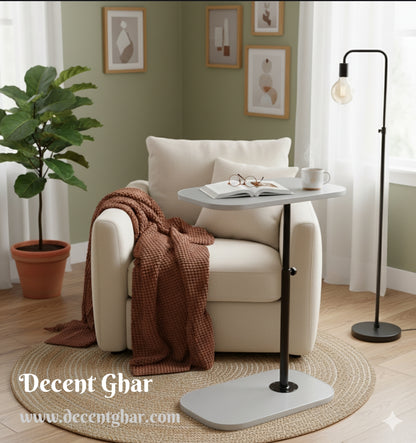 Height Adjustable C-shaped sofa side Table