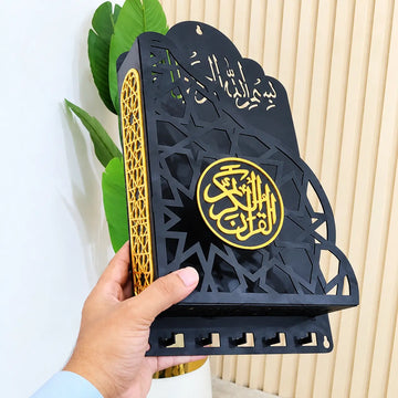 Metallic Quran Holder With Premium Acrylic Finishing